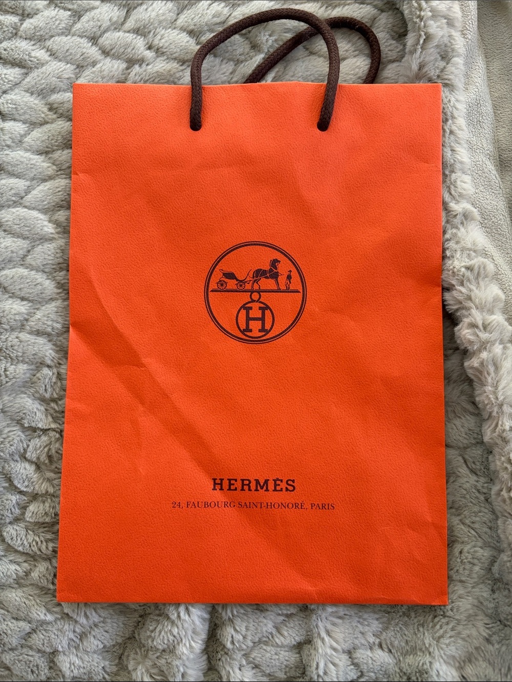 Authentic Hermes Shopping Bag 11 1/4 Long, 8 1/4 wide)